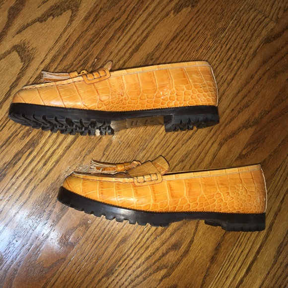 Jenni Kayne Croc-Embossed Tassel Loafers - Picture 3 of 11